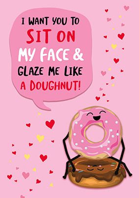 Glaze Me Like a Doughnut Valentine's Card