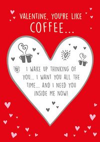 Tap to view You're Like Coffee Secret Message Valentine's Card