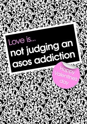 ASOS Addiction Valentine Card