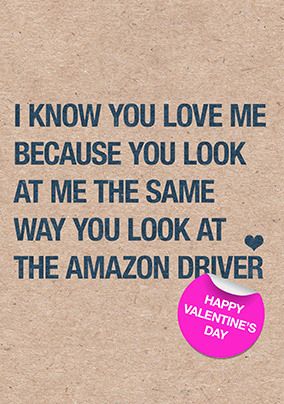 Amazon Driver Valentine Card
