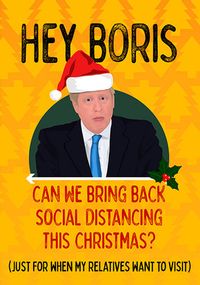 Tap to view Bring Back Social Distancing for Christmas Funny Card