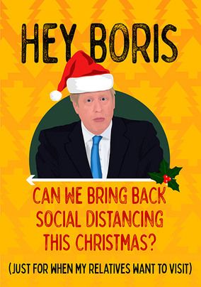 Bring Back Social Distancing for Christmas Funny Card