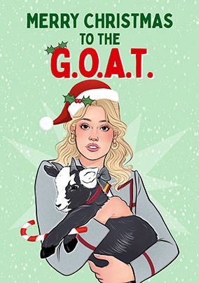 Happy Christmas Goat Card