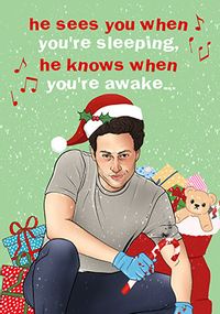 He Sees You Spoof Christmas Card