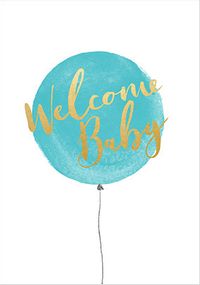 Welcome Baby Balloon Card