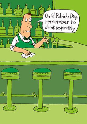 Bar St Patrick's Day Card