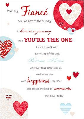 Fiancé You're The One Valentine Card