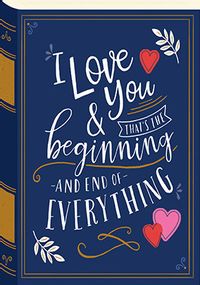 Love You Book Valentine Card