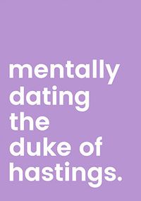 Mentally dating the Duke Card