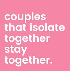 ZDISC - Couples that Isolate Together Stay Together Wedding Card