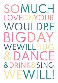 Happy would be your Big Day Wedding Card
