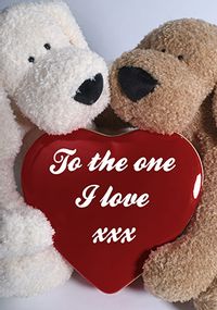 To the One I Love Puppy Dogs Valentine's Day Card
