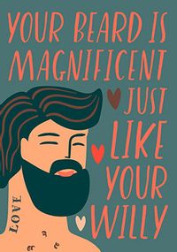 Magnificent Beard Valentine's Card
