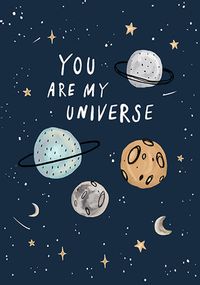 You Are My Universe Valentine Card