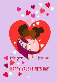 Tap to view Love You Love Us Valentine's Day Heart Card
