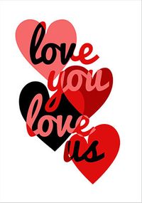 Love Love Love Valentine Card