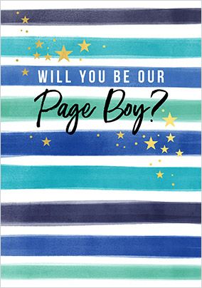 Page Boy Wedding Card