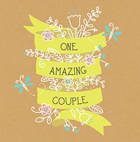Tap to view One Amazing Couple Wedding Card