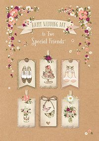 Two Special Friends Wedding Card