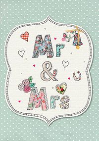 Sew Sweet Mr & Mrs Wedding Card