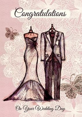 Congratulations Wedding Card - Happy Couple