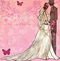 Wedding Congratulations Card - Bride & Groom