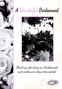 Wonderful Bridesmaid Wedding Thank You Card