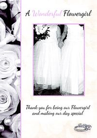 A Wonderful Flower Girl Wedding Card