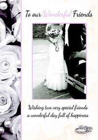 Tap to view To Wonderful Friends on your Wedding Day Wedding Card