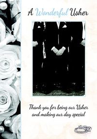 Wonderful Usher Thank You Wedding Card