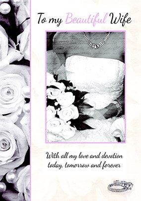 Beautiful Wife Wedding Card