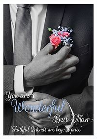 Tap to view Photographic Best Man Thank You Wedding Card