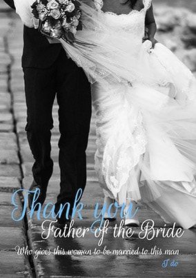 Father of the Bride Thank You Wedding Card