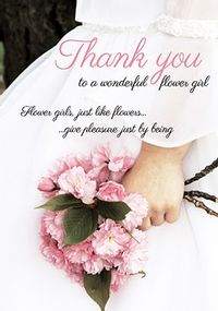 Photographic Flower Girl Thank You Wedding Card