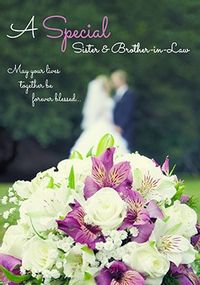 Photographic Brother & Sister-in-Law Wedding Card