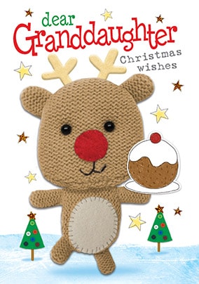 Granddaughter Christmas Wishes Card  Funky Pigeon