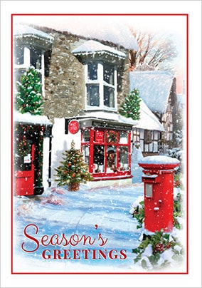 seasons greetings post office christmas card office christmas card