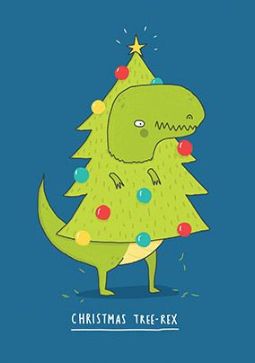 Tree-Rex Christmas Card