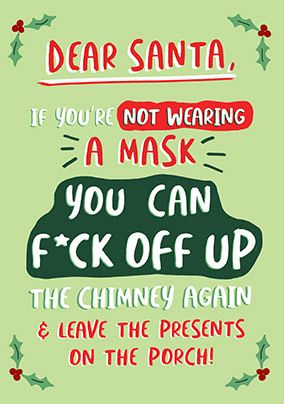 If Santa's Not Wearing a Mask Christmas Card