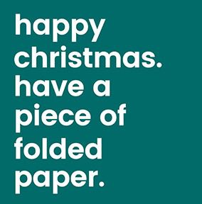 Folded Paper Christmas Card
