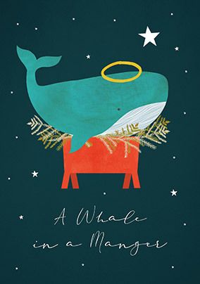A Whale in a Manger Christmas Card