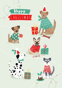 Merry Christmas Cute Dog Card