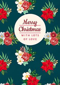 Merry Christmas with Love Floral Card