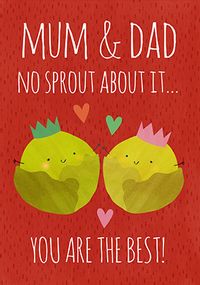 Mum & Dad Sprout Christmas Card