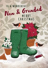 Tap to view Nan & Grandad Gardening Christmas Card