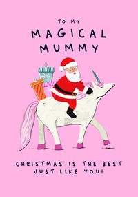 Magical Mummy Unicorn Christmas Card