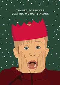 Tap to view Alone at Home Christmas card