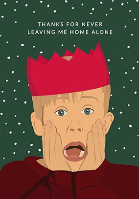 Alone at Home Christmas card