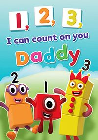 Tap to view Numberblocks I Can Count On You Daddy Father's Day Card