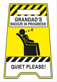 Tap to view Grandad's Snooze In Progress Father's Day Card
